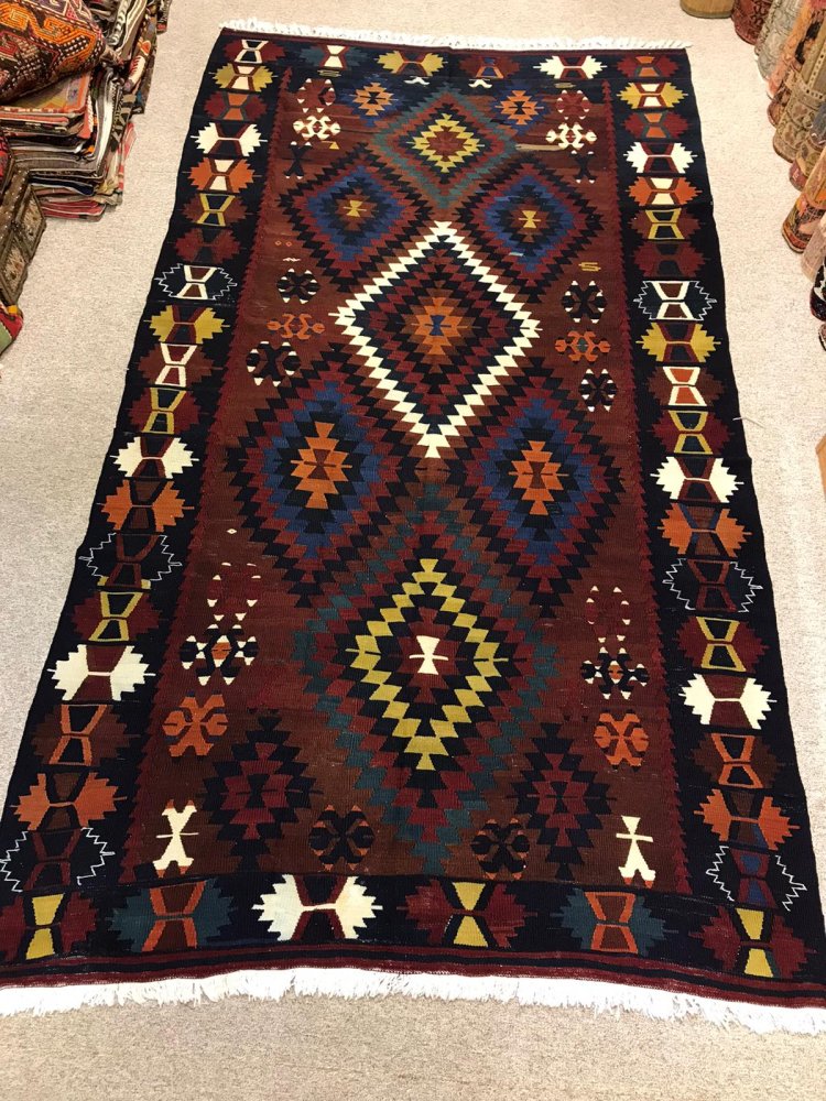 オールドキリム/トルコ・マラティア／約288×163cm - 手織り絨毯