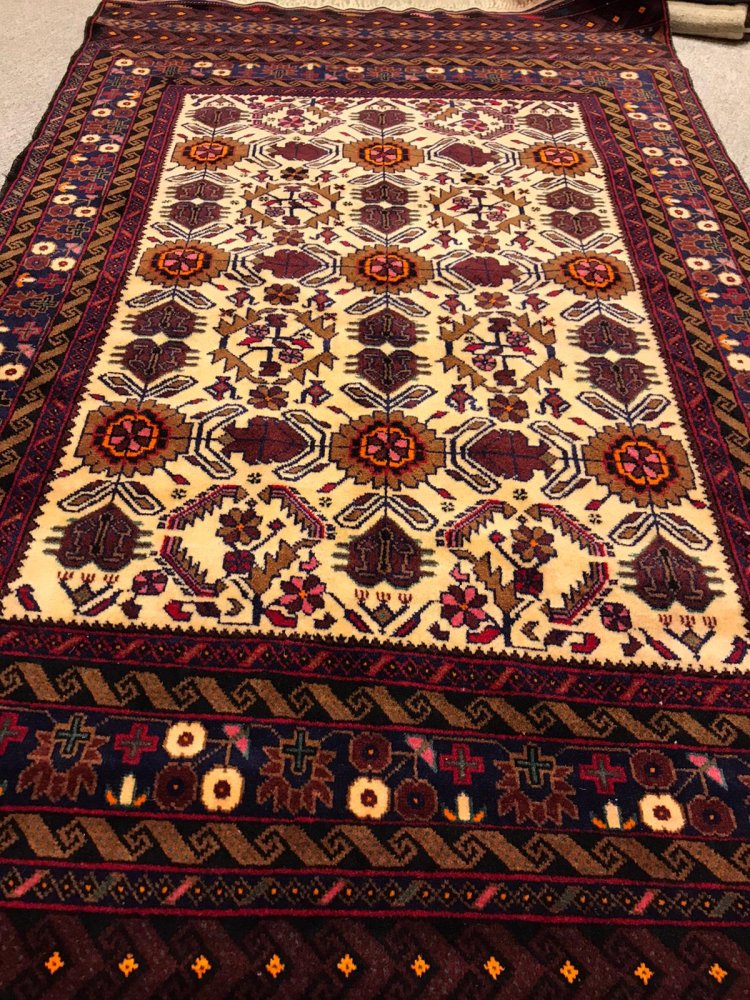 オールド絨毯/イラン・バルーチ/トライバルラグ約185×101cm