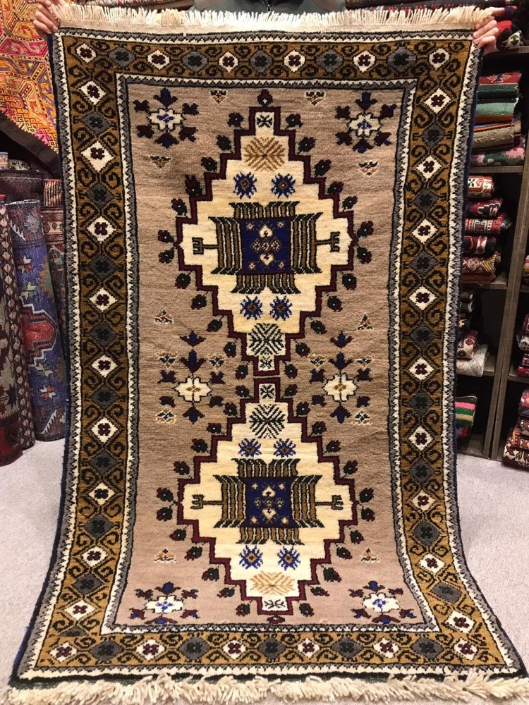新しい絨毯/トルコ絨毯/コンヤ・エレリ約177×105cm 手織り絨毯＆キリム☆Heaven's Door