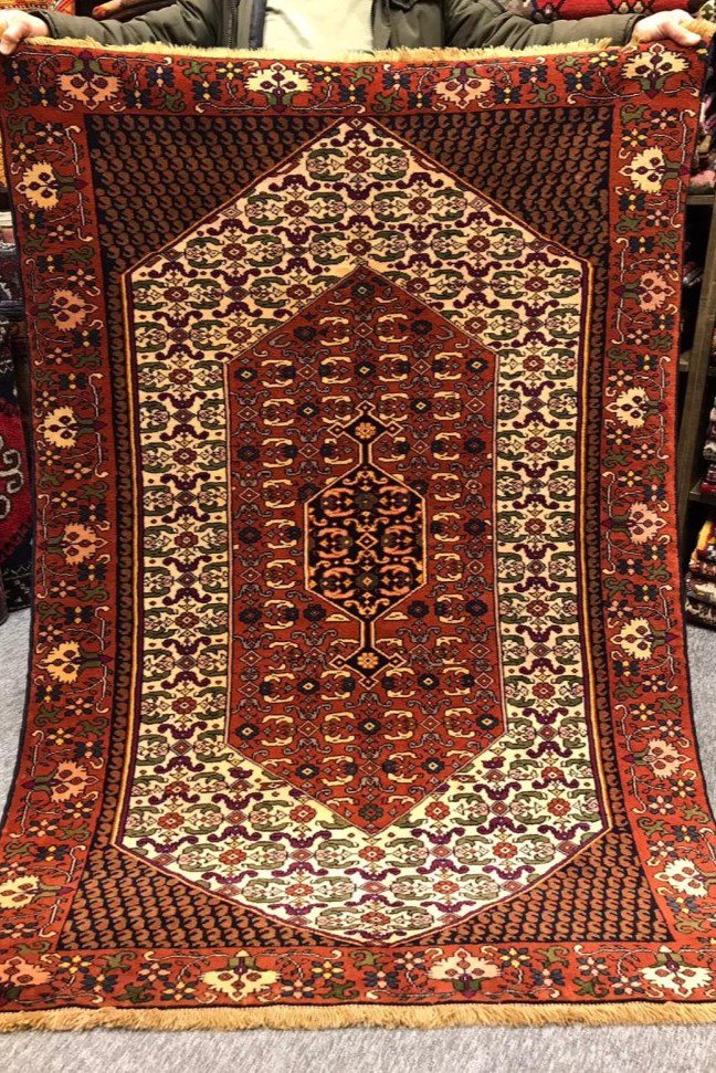 2023年激安 オールド絨毯/イラン・イスファハン/ペルシャ絨毯約140 