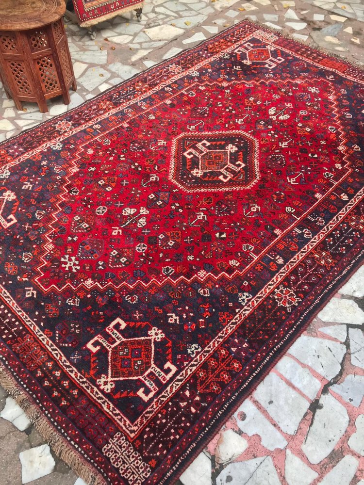 オールド絨毯/イラン・シラーズ/トライバルラグ約257×169cm - 手織り