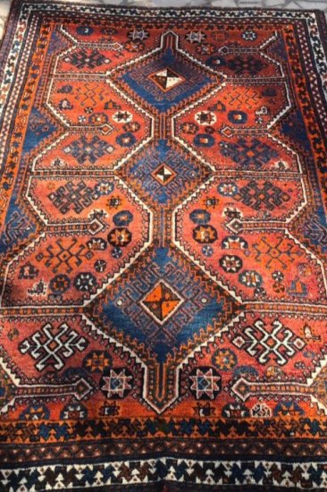アフガニスタン産年代物 手織 キリム\u0026絨毯 ビンテージ トライバル