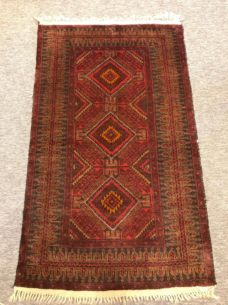 お得なセール アフガニスタン手織り絨毯 バルーチ族絨毯 size:148×82cm