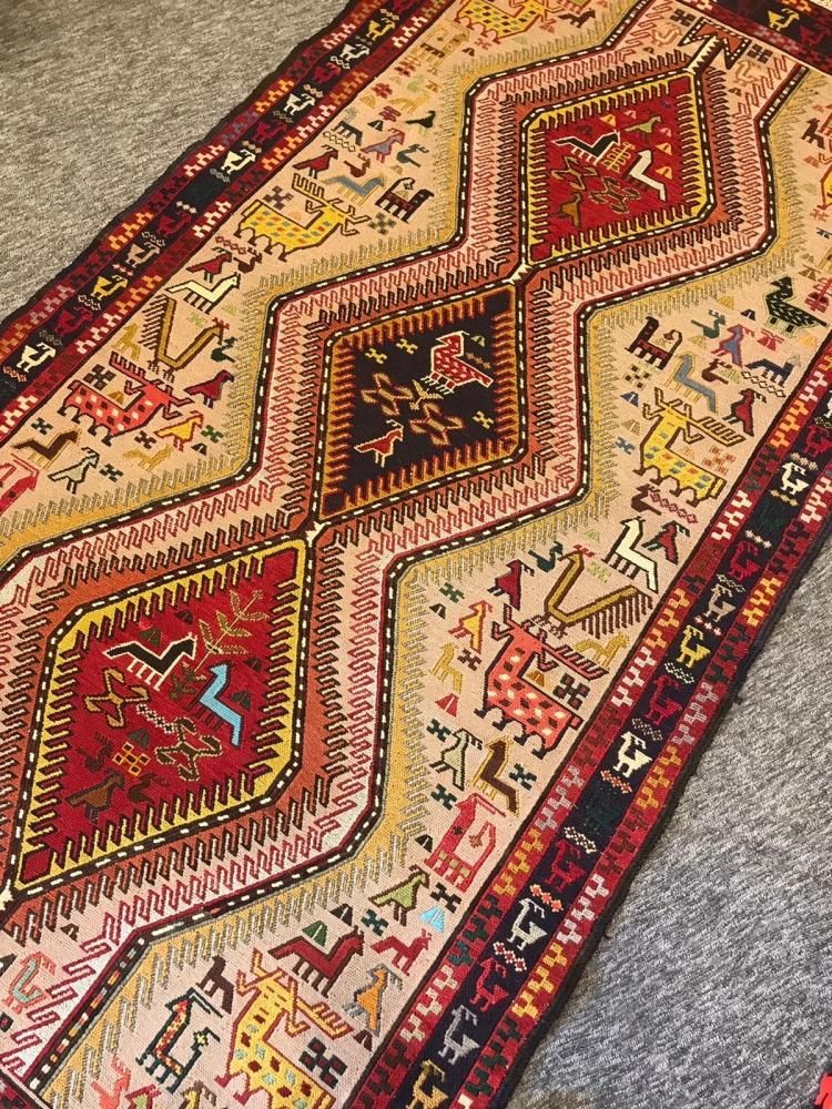 新しいキリム/イラン/シャーセバン・スマック織りキリム約196