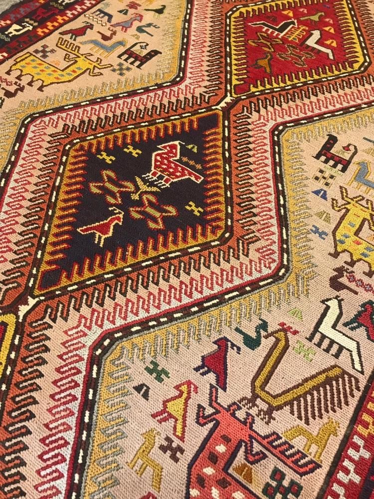 新しいキリム/イラン/シャーセバン・スマック織りキリム約196×103cm