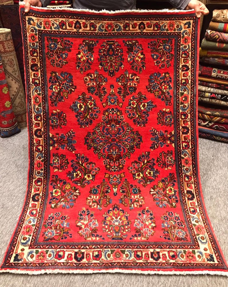 新しい絨毯/イラン・サルーク絨毯約150×102cm - 手織り絨毯＆キリム