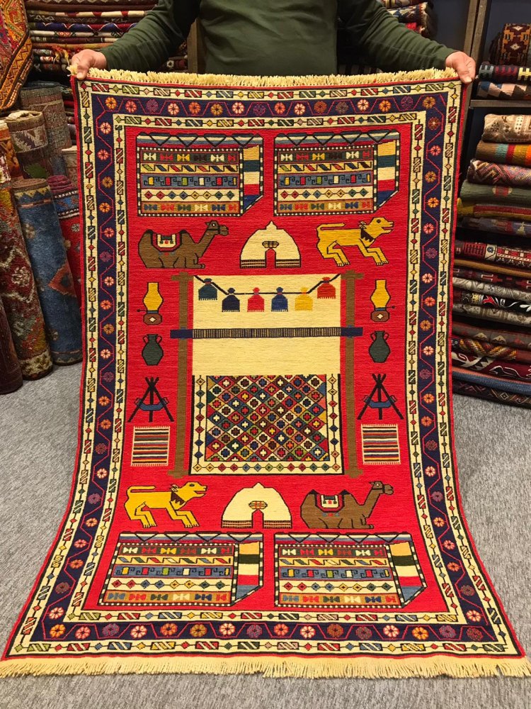 新しいキリム/イラン/スマック織りキリム約157×102cm - 手織り絨毯＆キリム★Heaven’s Door