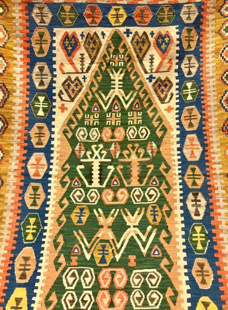 トルコ製キリム 新しいキリム/トルコキリム・カイセリ/約187×120cm - 手織り絨毯