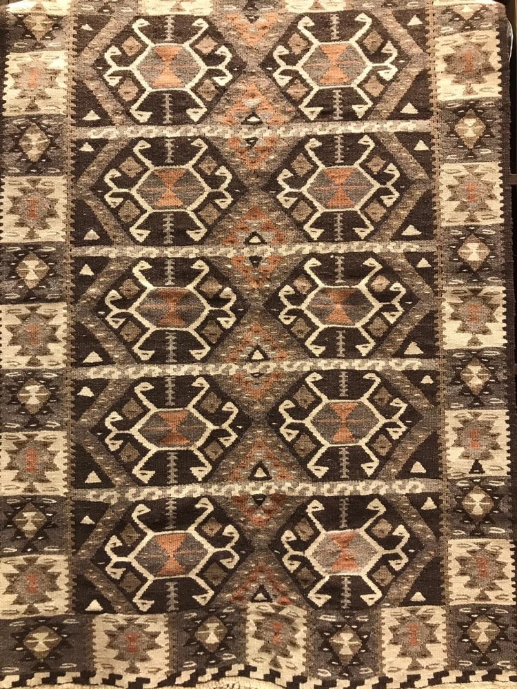 新しいキリム/トルコ・ヴァン-ハッキャリ/約124×85cm - 手織り絨毯