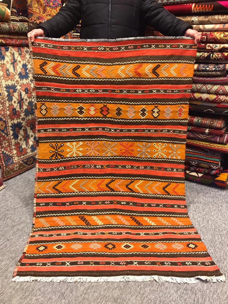 オールドキリム/トルコ・シワス/ジジム織り163×104cm - 手織り絨毯 ...