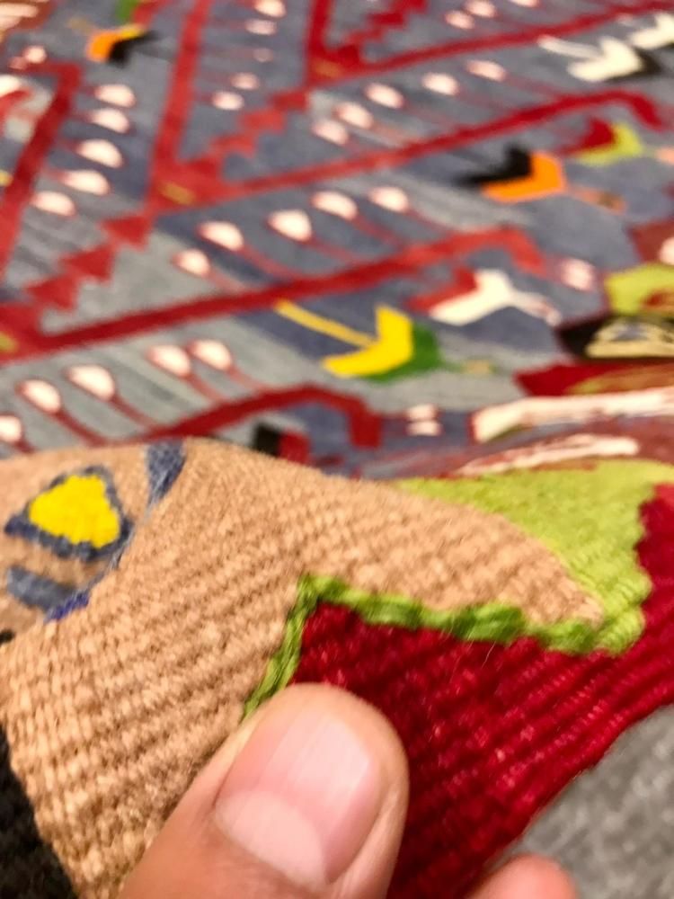 特注120cm アラベスク ウシャク産オールドキリム 超ロング カバーのみ