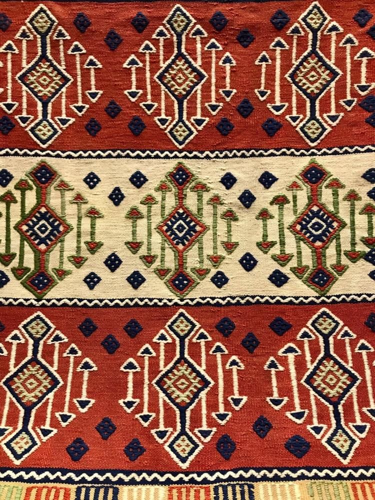 セミオールドキリム/トルコ・ウシャク約166×109cm - 手織り絨毯 セミオールドキリム/トルコ・ウシャク約166×109cm - 手織り絨毯