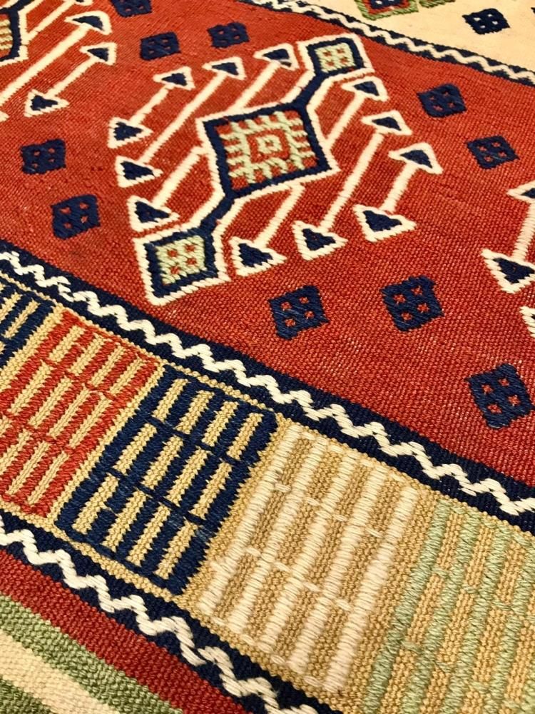 セミオールドキリム/トルコ・ウシャク約166×109cm - 手織り絨毯 セミオールドキリム/トルコ・ウシャク約166×109cm - 手織り絨毯