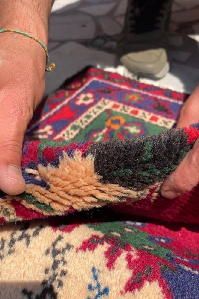 セミオールド絨毯/トルコ/デニズリ・ギュネイ約187×92cm - 手織り絨毯