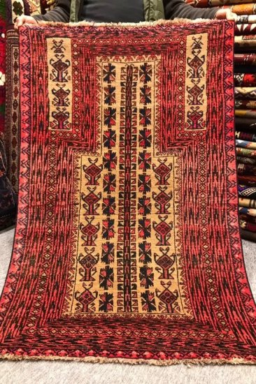 セミアンティーク絨毯/イラン・ハマダン/トライバルラグ約147×108cm