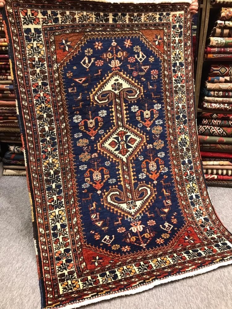 オールド絨毯/イラン・シラーズ/トライバルラグ約165×108cm