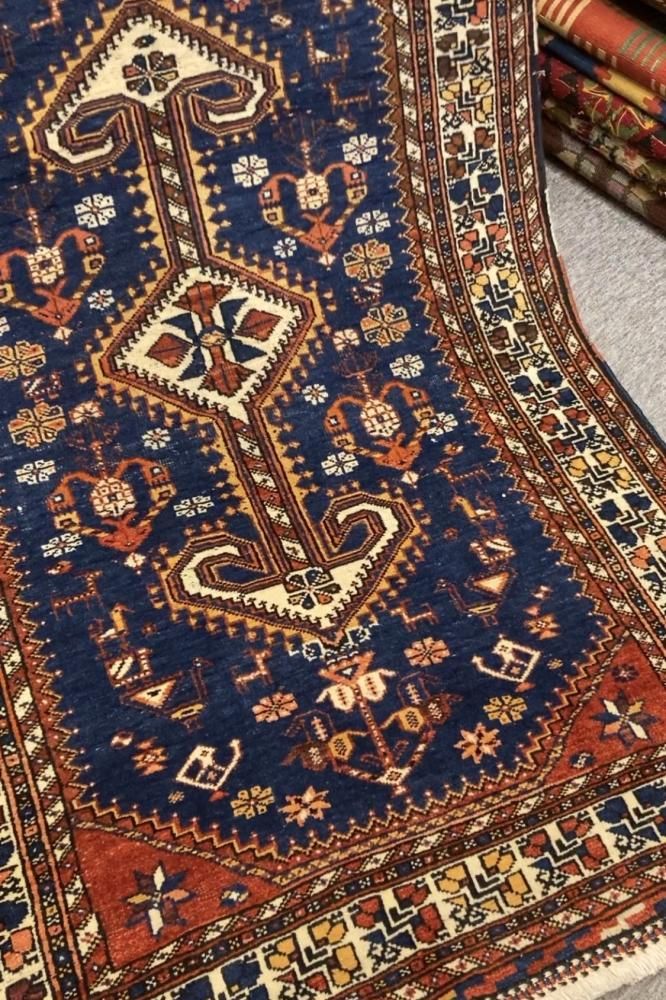 オールド絨毯/イラン・シラーズ/トライバルラグ約165×108cm