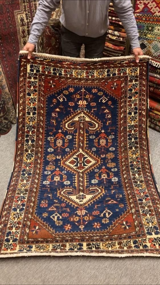 692 アンティークキリム トルコ トライバル インディゴ ラグ 百貨店購入 692 アンティークキリム トルコ トライバル インディゴ ラグ 百貨店