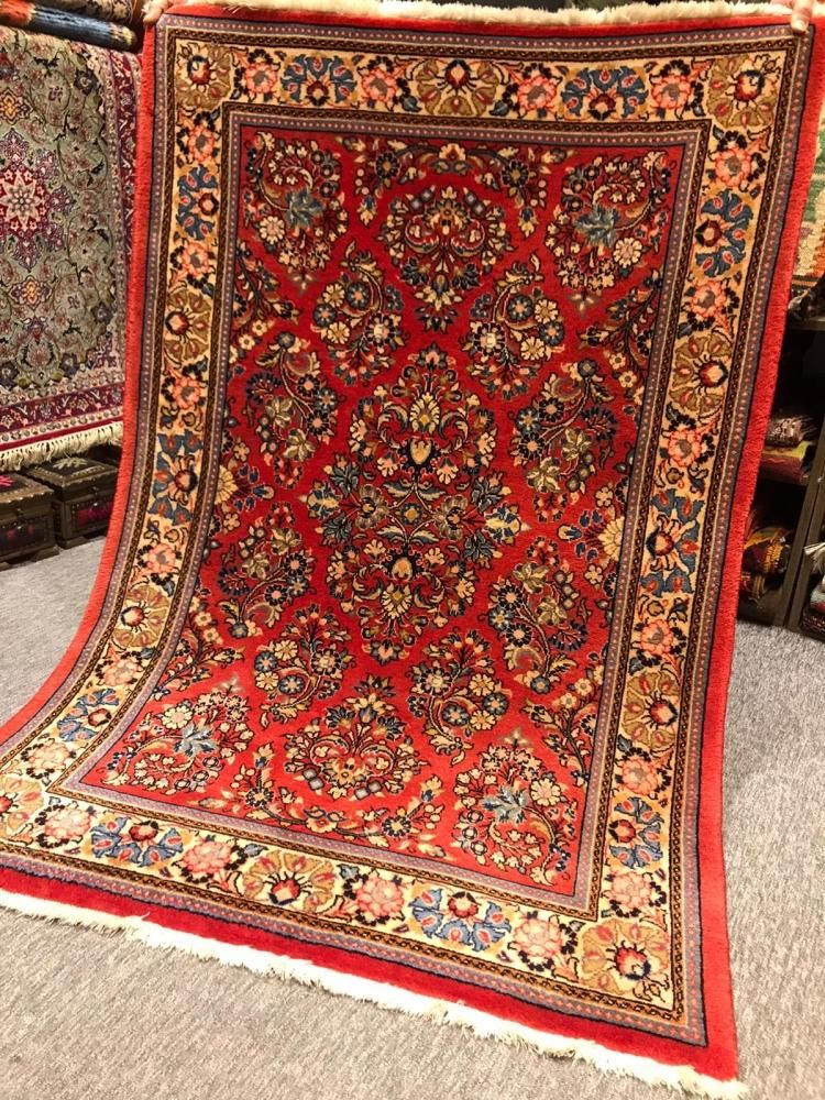 新しい絨毯/イラン・サルーク/ペルシャ絨毯約157×106cm - 手織り