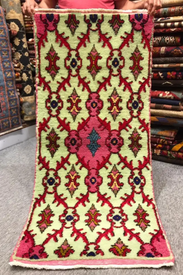 オールド絨毯/アゼルバイジャン/約191×89cm - 手織り絨毯＆キリム☆Heaven's Door