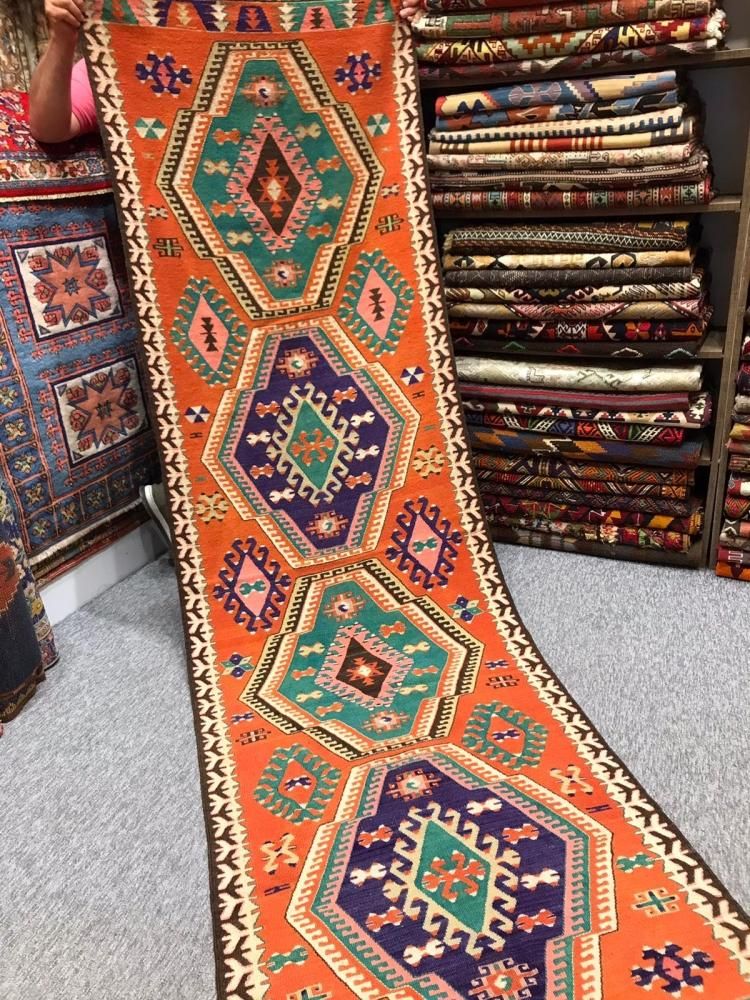 オールドキリム/トルコキリム・メルシン・アナムル/ランナー約274×81cm