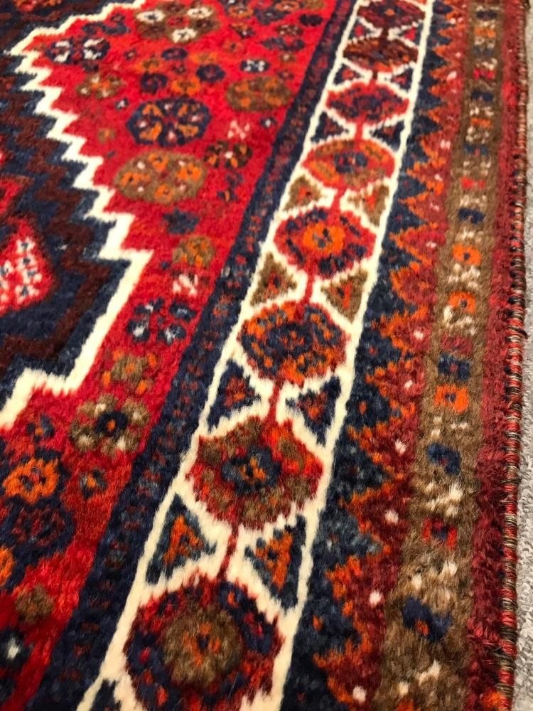 セミアンティーク絨毯/イラン・シラーズ/トライバルラグ約132×87cm