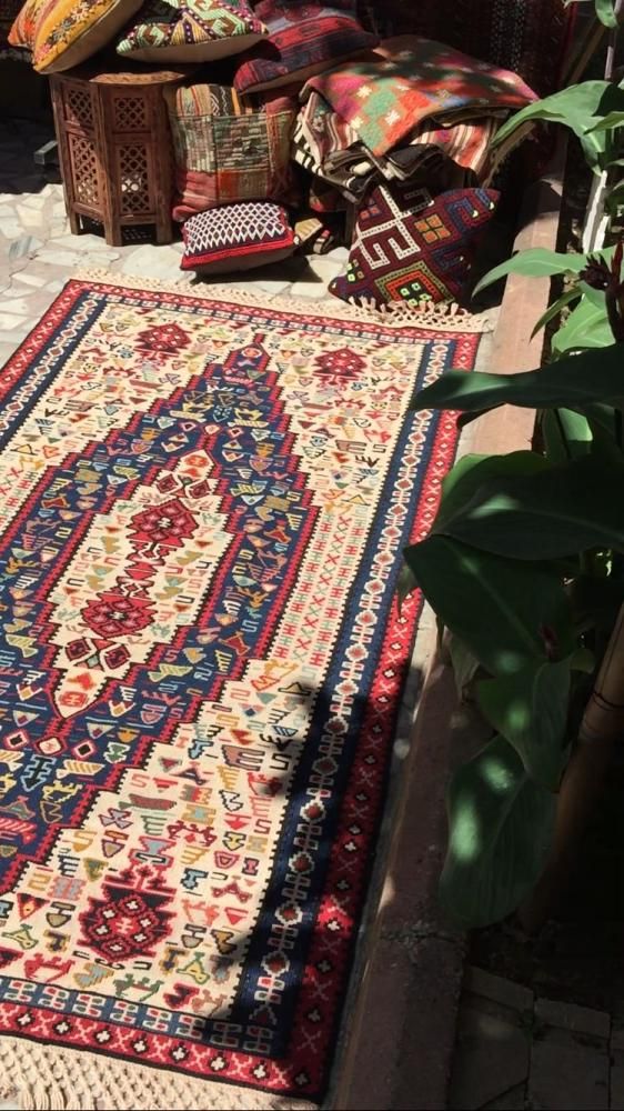 新しいキリム/ヴァン・クルド/セネデザイン約200×106cm - 手織り