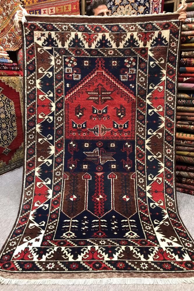 手織りビンテージ　トルコ絨毯　キリム オールドキリム トルコ 手織り ヴィンテージ ラグ 110x80cm