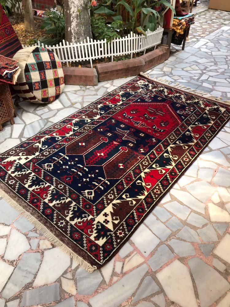 オールド絨毯/トルコ絨毯・ドシェメアルトゥ約224×129cm - 手織り絨毯