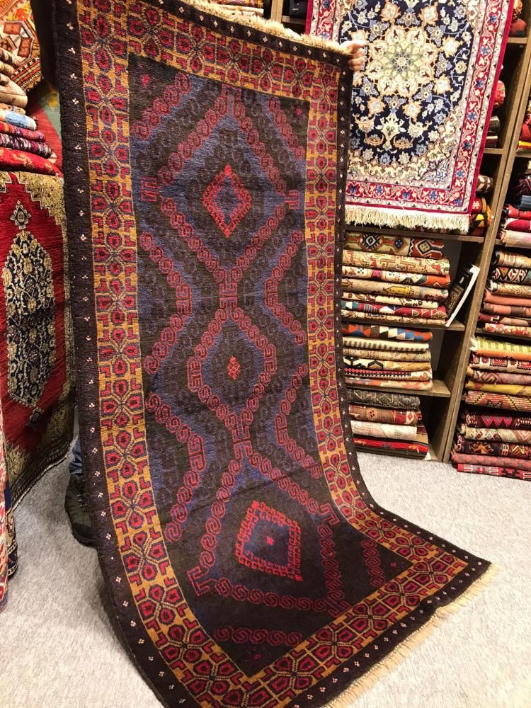 オールド絨毯/イラン・バルーチ/トライバルラグ約205×108cm