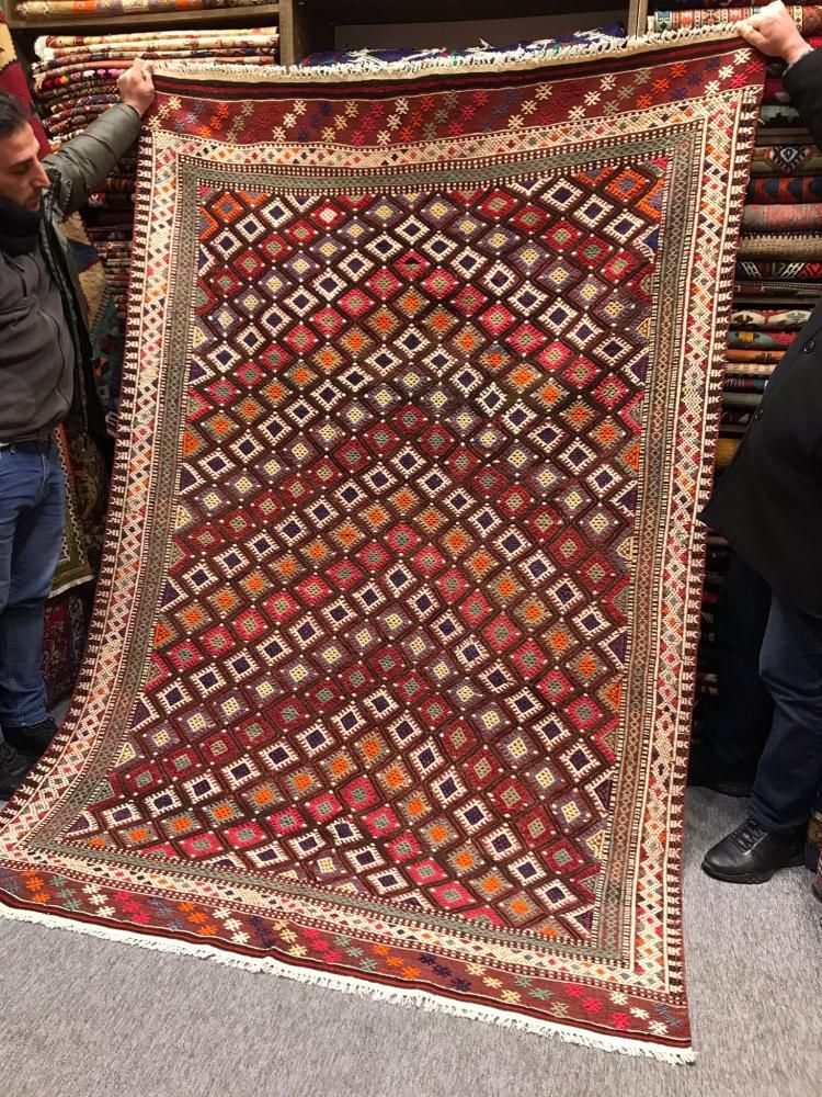 オールドキリム/トルコ・マニサ・ユントダー/ジジム織りキリム約250