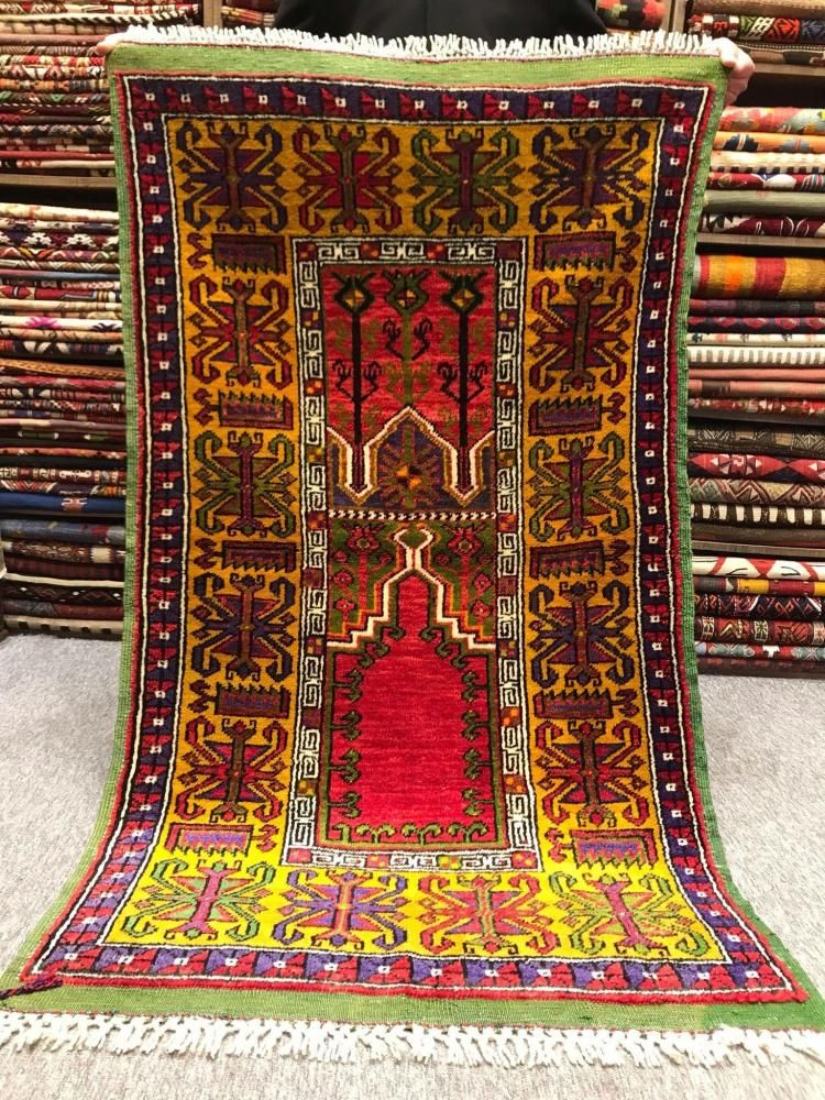 新しい絨毯/トルコ・コンヤ・インリジェ/約163×94cm - 手織り絨毯