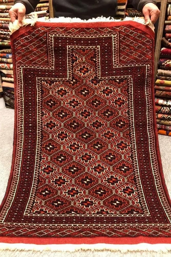 新しい絨毯/トルクメン・ヤムート/トライバルラグ約125×81cm