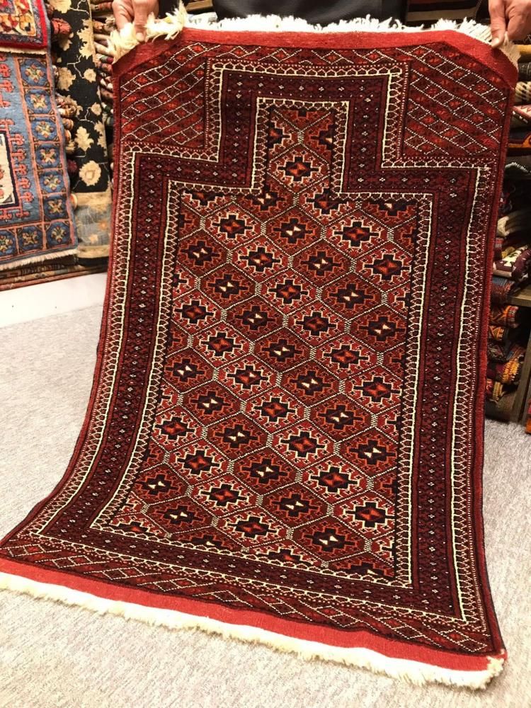 新しい絨毯/トルクメン・ヤムート/トライバルラグ約125×81cm - 手織り