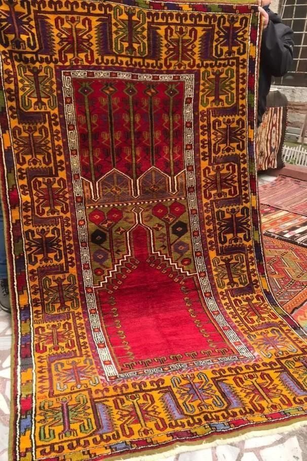 セミオールド絨毯/トルコ・コンヤ・インリジェ/約252×148cm - 手織り