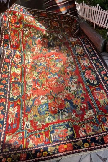 アンティーク絨毯/イラン・バクティアリ/約221×147cm - 手織り絨毯