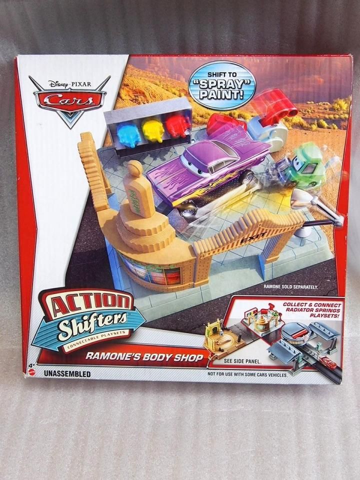 カーズ】フローのV8カフェ ラモーンのボディショップ プレイセット