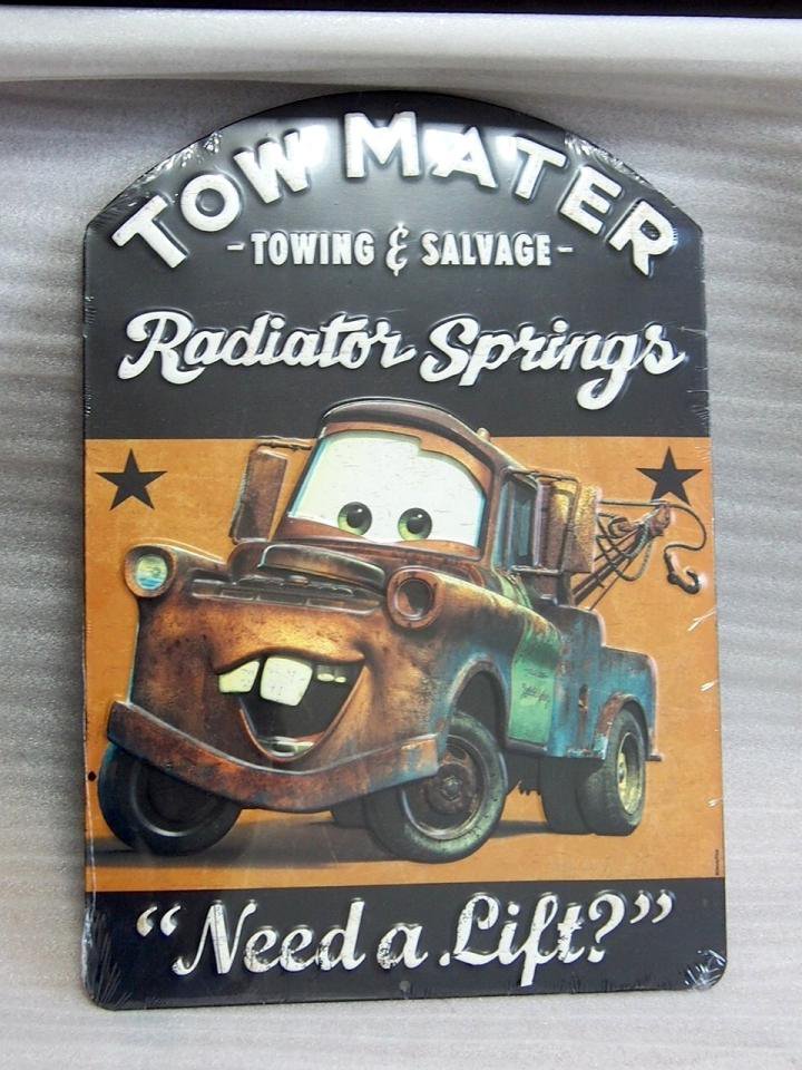 TOW MATER ブリキ看板 NEED A LIFT?