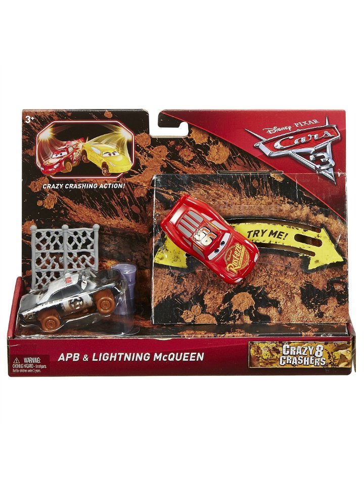 CARS3 CRAZY 8 APB and LIGHTNING MCQUEEN 2pack