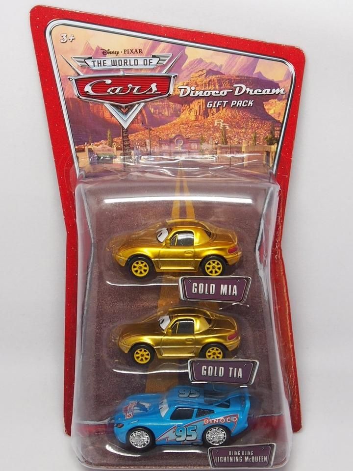 GOLD MIA TIA BLING BLING LIGHTNING McQUEEN DinocoDream GIFTPACK