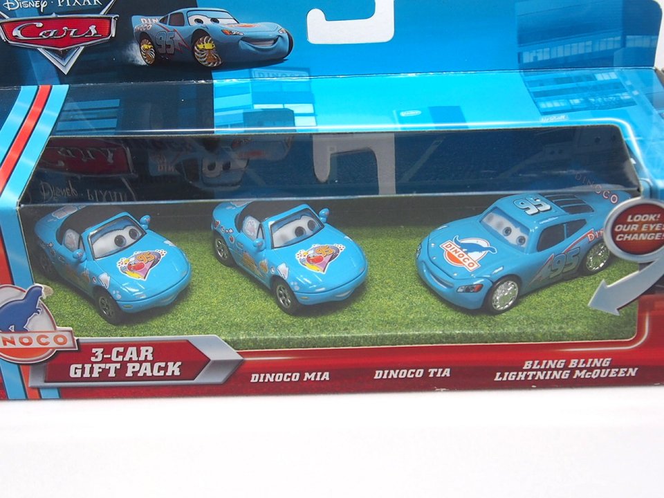 DINOCO MIA TIA BLING BLING LIGHTNING McQUEEN 3-PACK LOOK EYES