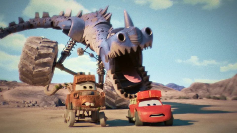 ROLL-AND-CHOMP DINO / CARS ON THE ROAD