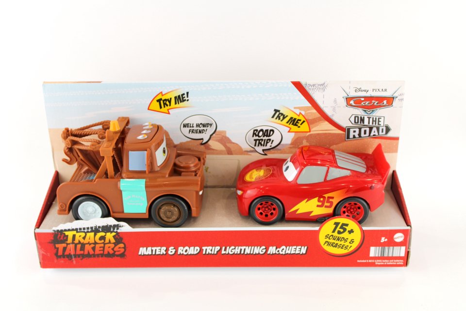 TRACK TALKERS MATER AND ROAD TRIP LIGHTNING McQUEEN 2023 ( CARS ON THE ROAD)