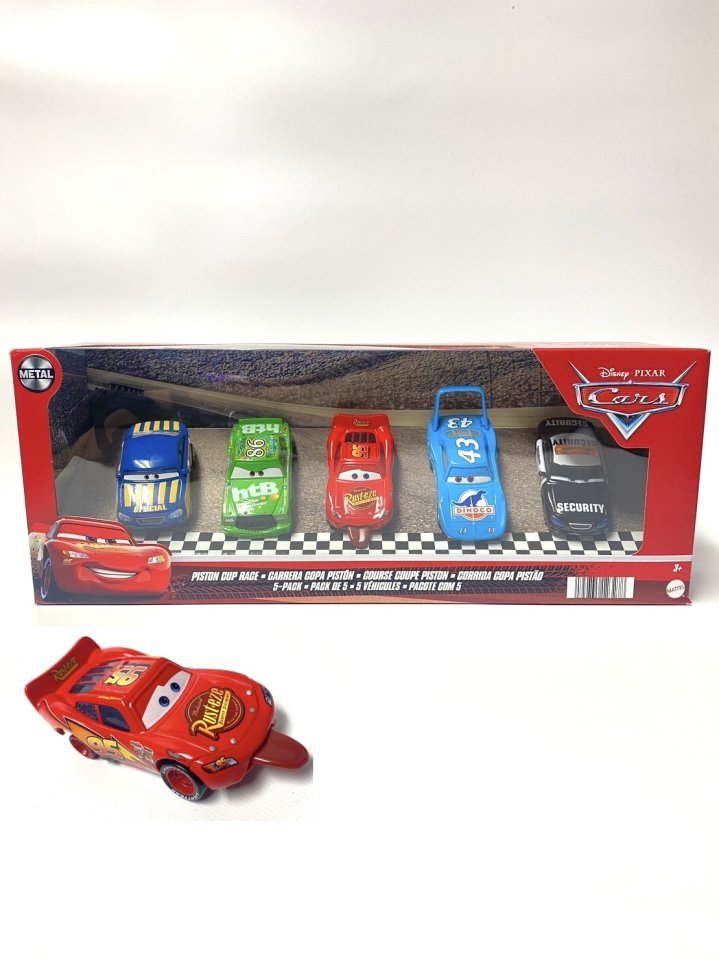 PISTON CUP RACE 5-PACK 【フィニッシュライン LMQ・キング・チック・マーロン・ROトム】2023 ベロ出しマックイーンつき