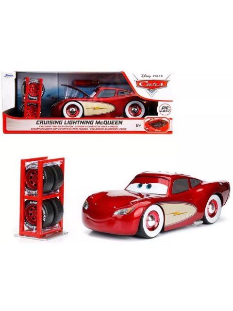 <img class='new_mark_img1' src='https://img.shop-pro.jp/img/new/icons1.gif' style='border:none;display:inline;margin:0px;padding:0px;width:auto;' />JADA TOYS CRUISIN' LIGHTNING McQUEEN EXCLUSIVE TIRE RACK EDITION 1:24 /2024