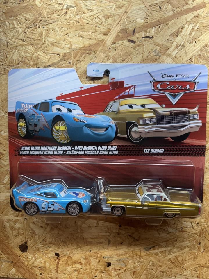 カーズ、ミニカー（マテル）、マックィーン、チック・ヒックス DINOCO、キング カーズミニカー ダイナコマックイーン、チックヒックス、キング