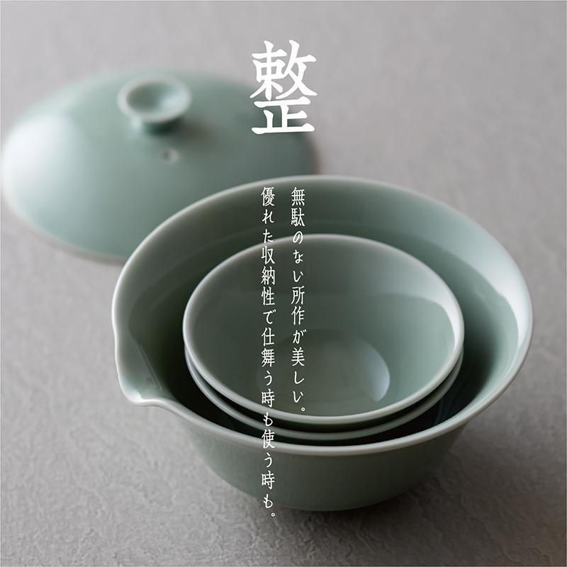 宝瓶、湯呑2個セット 青磁 - こしらゑ by WDH 【公式通販】 和