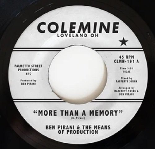 BEN PIRANI  - MORE THAN A MEMORY / SLITARY ME (WHITE LABEL) (7")
