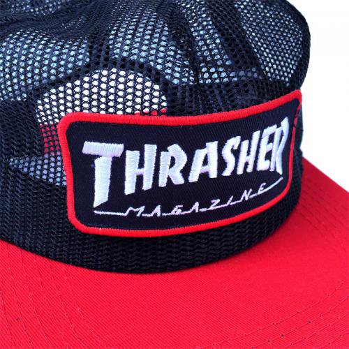 THRASHER LOGO FULL MESH CAP / NAVY x RED （スラッシャー メッシュ