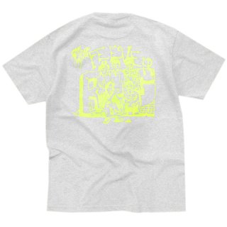 FEEVERBUG CREW TEE / HEATHER GREY×SAFETY YELLOW 【HORRIBLE'S PROJECT 別注カラー】 (フィバーバグ Tシャツ)